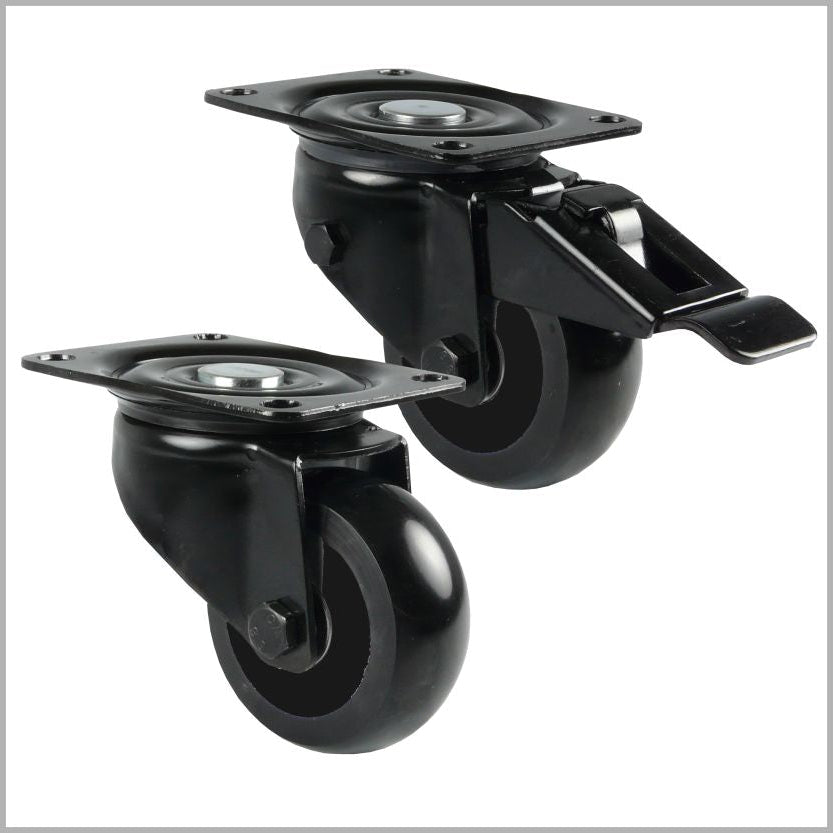 Schwarze Rollen für Bühnen- und Ladenbau