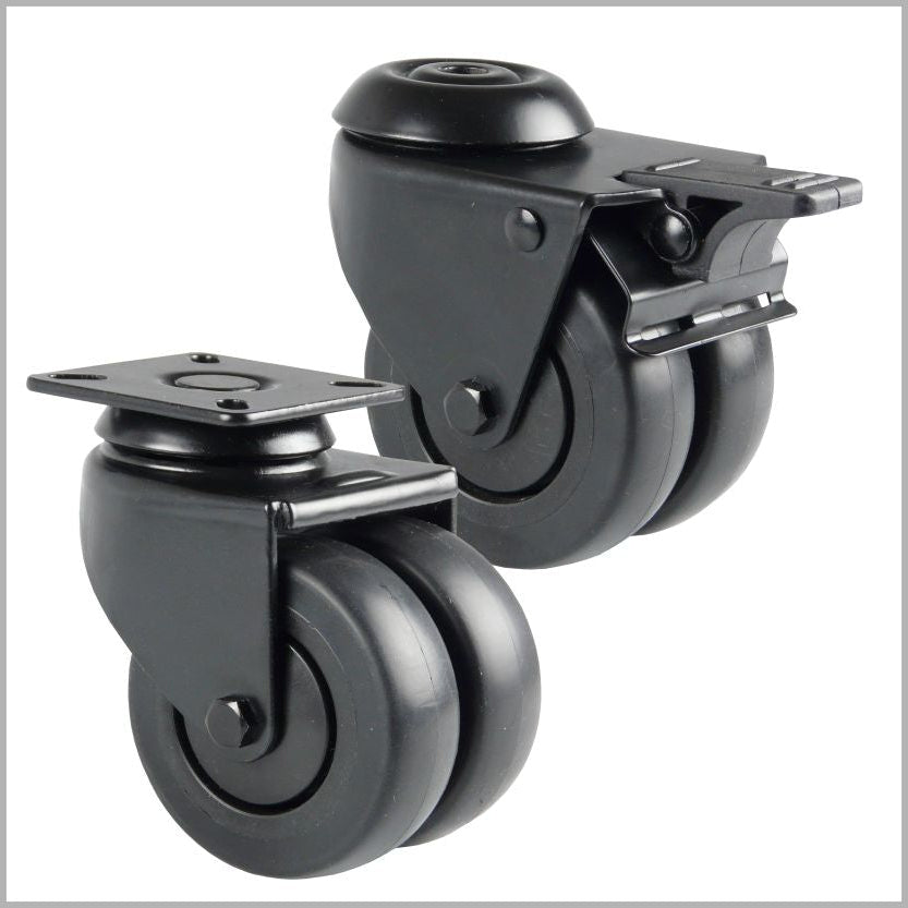 Schwarze Doppelrollen 50 - 75 mm