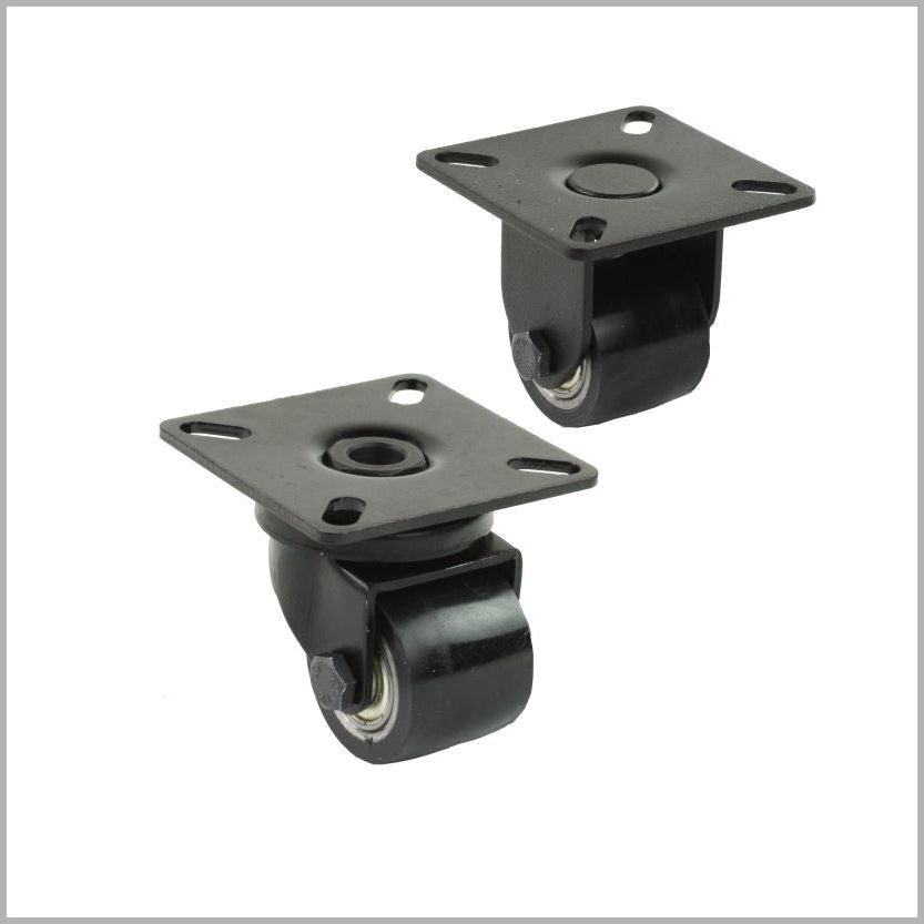 Schwarze mini-Schwerlastrollen 35 mm