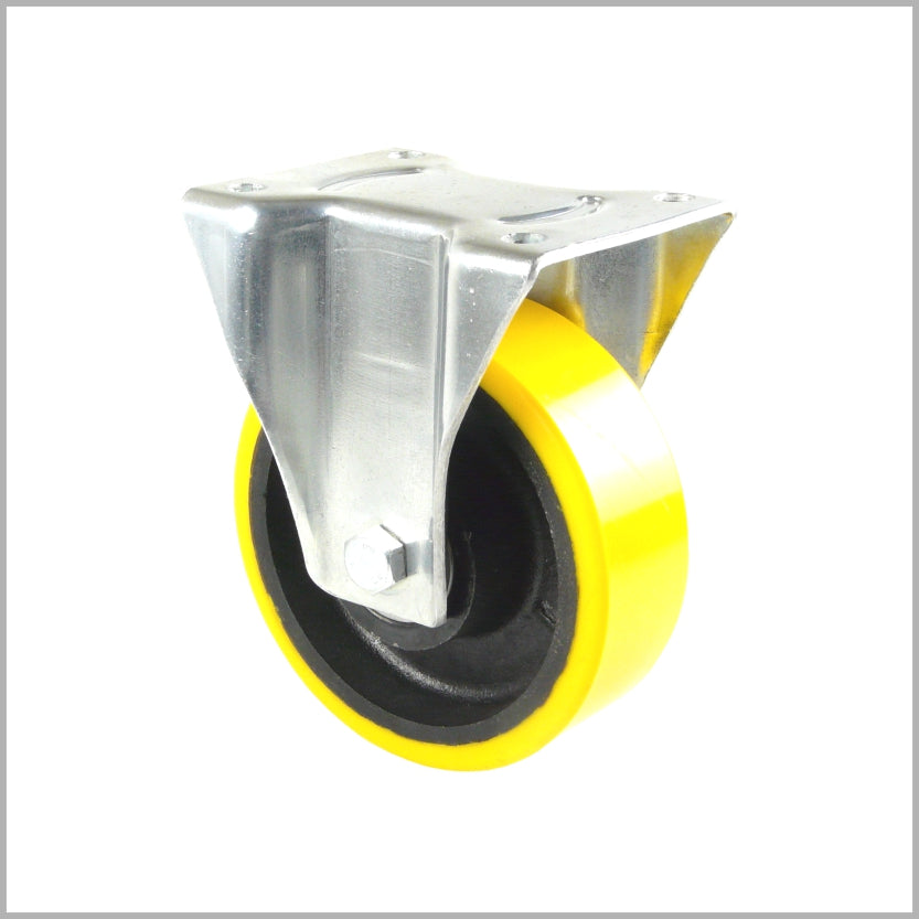 Koło skrętne o dużej wytrzymałości 150 mm z kołem poliuretanowym, felgą stalową, łożyskiem kulkowym - B-L/120K/150/50