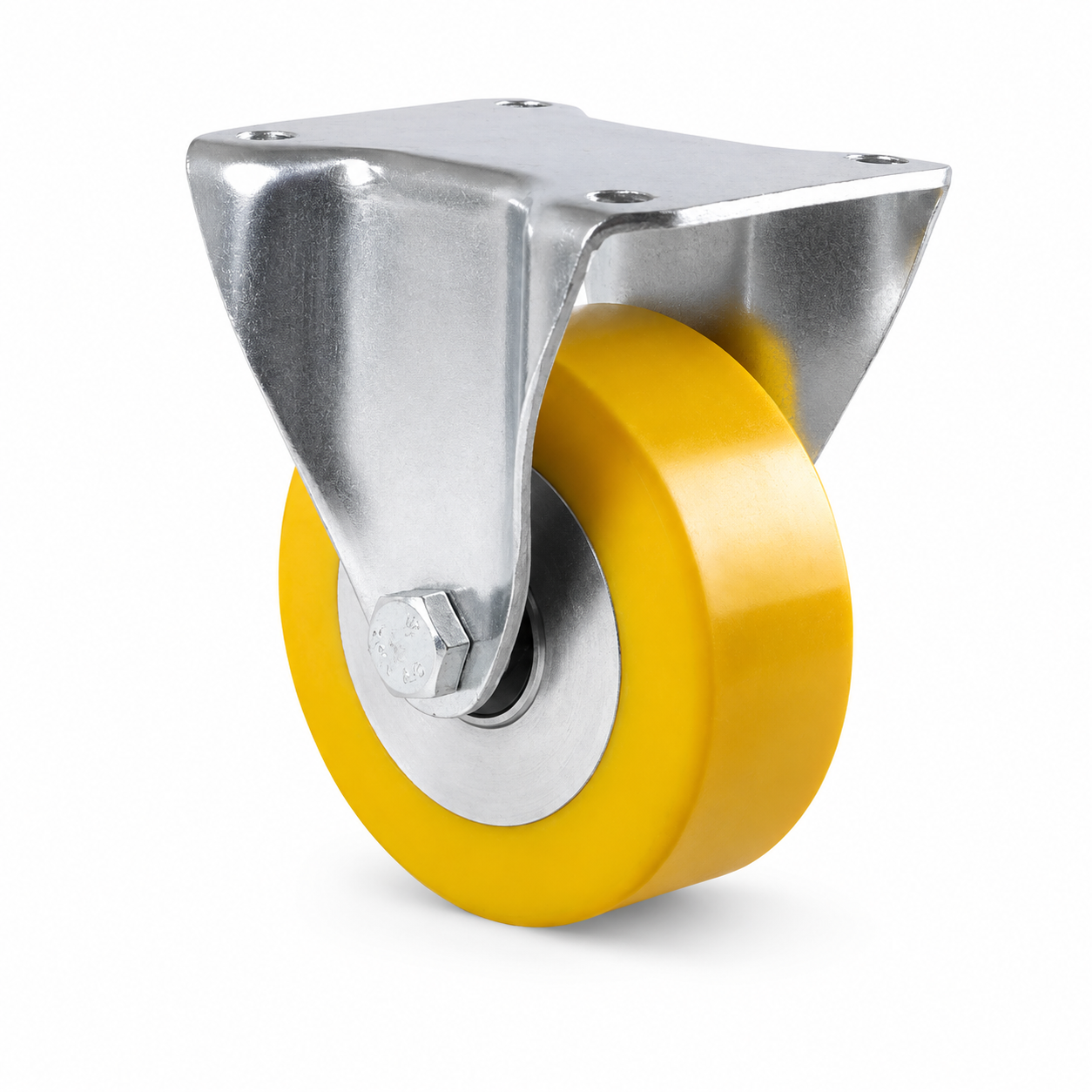 100 mm Bockrolle Polyurethan flach