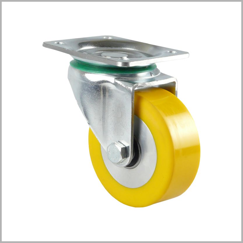 80 mm Lenkrolle Polyurethan ballig