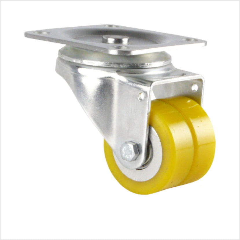 50 x 40 mm Lenkrolle mit Polyurethan-Rad - mini-Schwerlastrolle