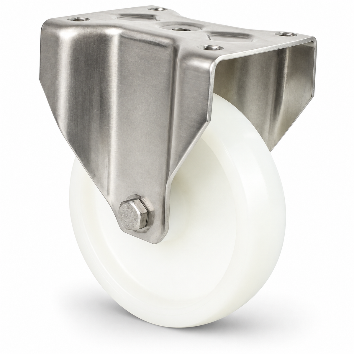 Kółko stałe do dużych obciążeń ze stali nierdzewnej 150 mm z kołem z poliamidu, łożysko kulkowe – B-LN/200NK/150/45