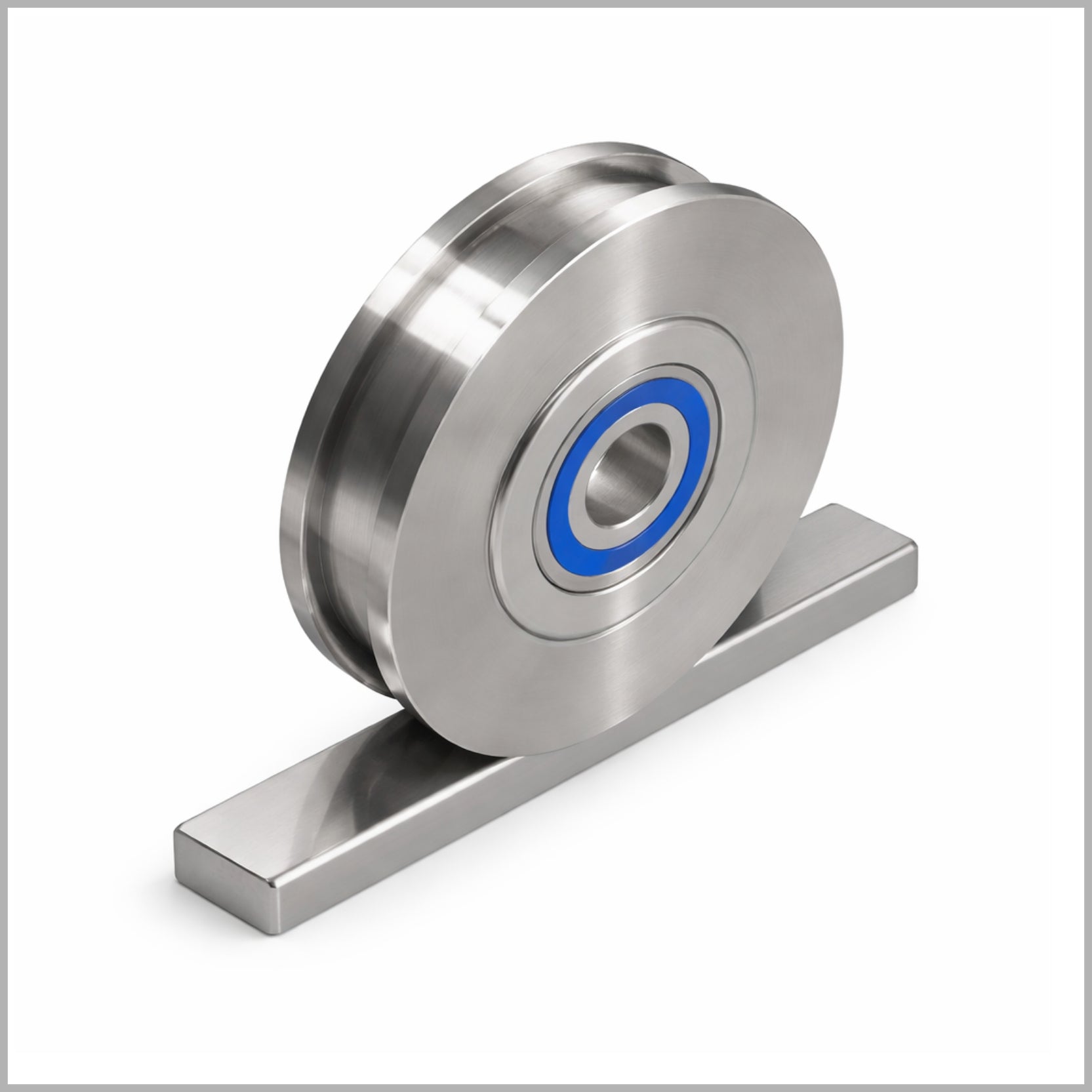 175 mm Doppelspurkranzrad, Edelstahl rostfrei AISI304, Kugellager - DSPR-9743K/175/60/30/20