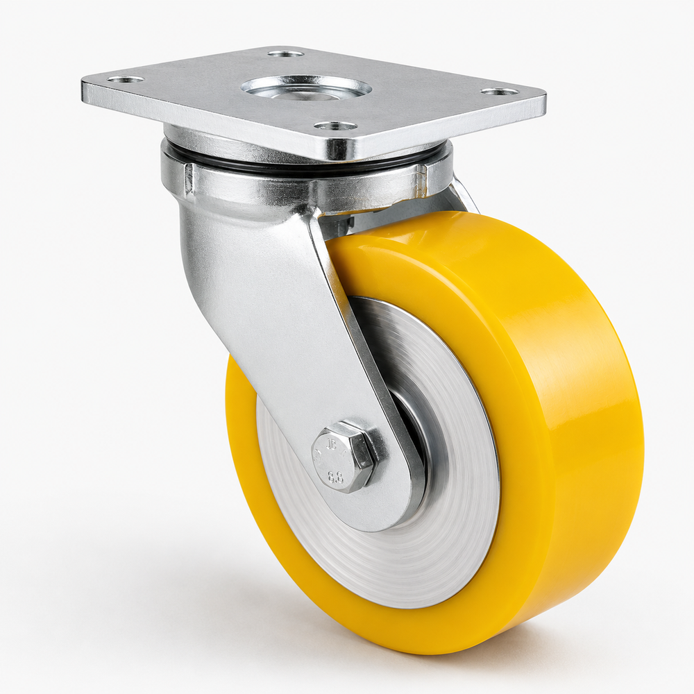 Schwerlast-Lenkrolle Ø 200 mm – Polyurethan PU – 1000 kg – L-MG/690KFL/200/50