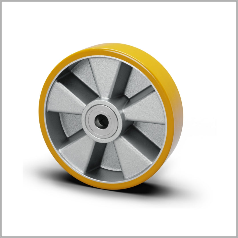 125 mm Polyurethan-Rad mit Aluminium-Felge, Kugellager